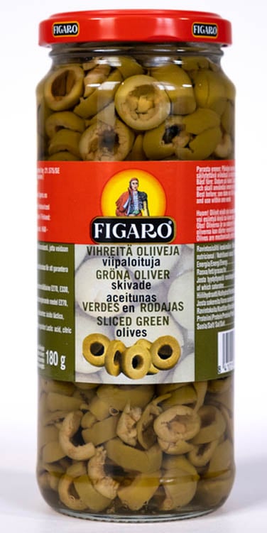 Figaro green olive 340g / 160g pitted